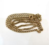 9K gold chain necklace, curb link,