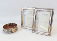 Two modern silver photograph frames,