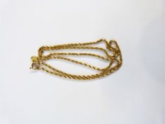 18ct gold rope pattern chain