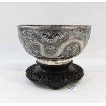 Chinese silver presentation bowl,