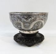 Chinese silver presentation bowl,