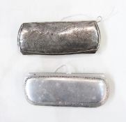 Two pairs of spectacles in silver-coloured case