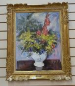 Max Agostini (1914-1997) Oil on canvas Still life of flowers in a porcelain vase,