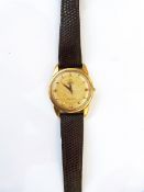 Omega Seamaster gent's wristwatch with brown leather strap