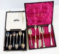 Various cased silver plated flatware and Dansk Designs Danish cased flatware