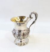 Victorian silver christening/presentation mug, baluster-shaped,