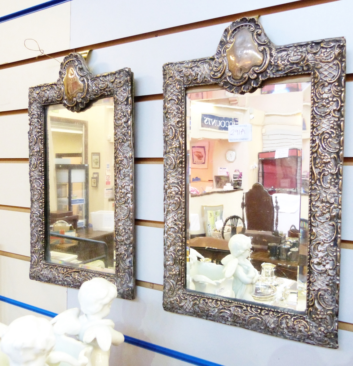 Pair of Edwardian silver photograph frames,