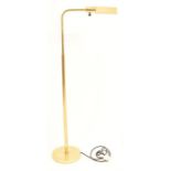 A Brass Adjustable Standard Lamp