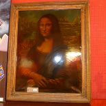 An Oleograph of the Mona Lisa in a gilt frame