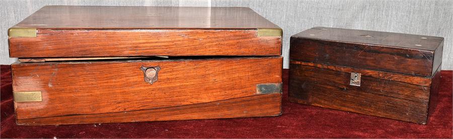 A Victorian Writing Box and Tea Caddy