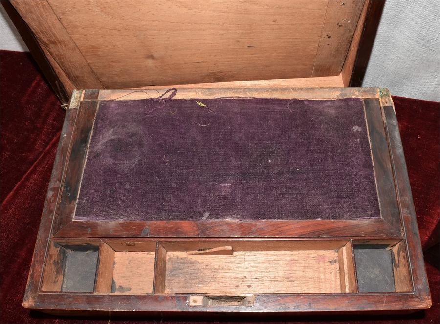 A Victorian Writing Box and Tea Caddy - Image 5 of 6