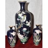 A Set of Three Imari Vases