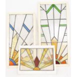 Three Art Deco Stained Glass Windows