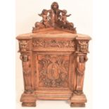 A Late Victorian Oak Corner Cabinet