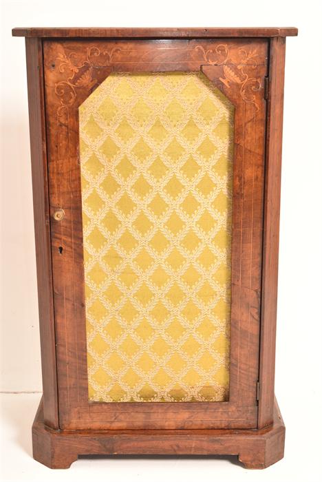 A Victorian Inlaid Walnut Music Cabinet