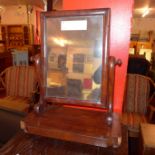 A 19th century mahogany toilet mirror