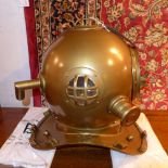 A replica antique divers helmet