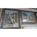 A pair of limited edition lithographs de