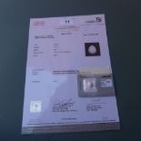 A non-nacreous natural saltwater pearl of drop shape, with certificate gemological report from the