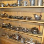 A large collection of silver plated items