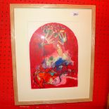 Marc Chagall, lithograph of Judah, 1962, from the Twelve Tribes suite, mounted glazed and framed,