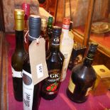 A collection of various spirits and liqueurs