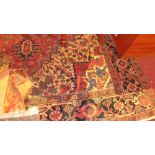 A fine North West Persian Heriz carpet 305cm x 200cm central diamond pendent medallion with