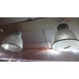 A pair of industrial ceiling lights by JCC