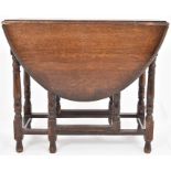 An early 20th Century Oak Gateleg Table