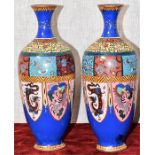 A Pair of Floral Design Imari Vases