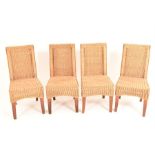 A Set of Four Wicker Dining Chairs