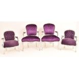 A Set of Four French Style Armchairs