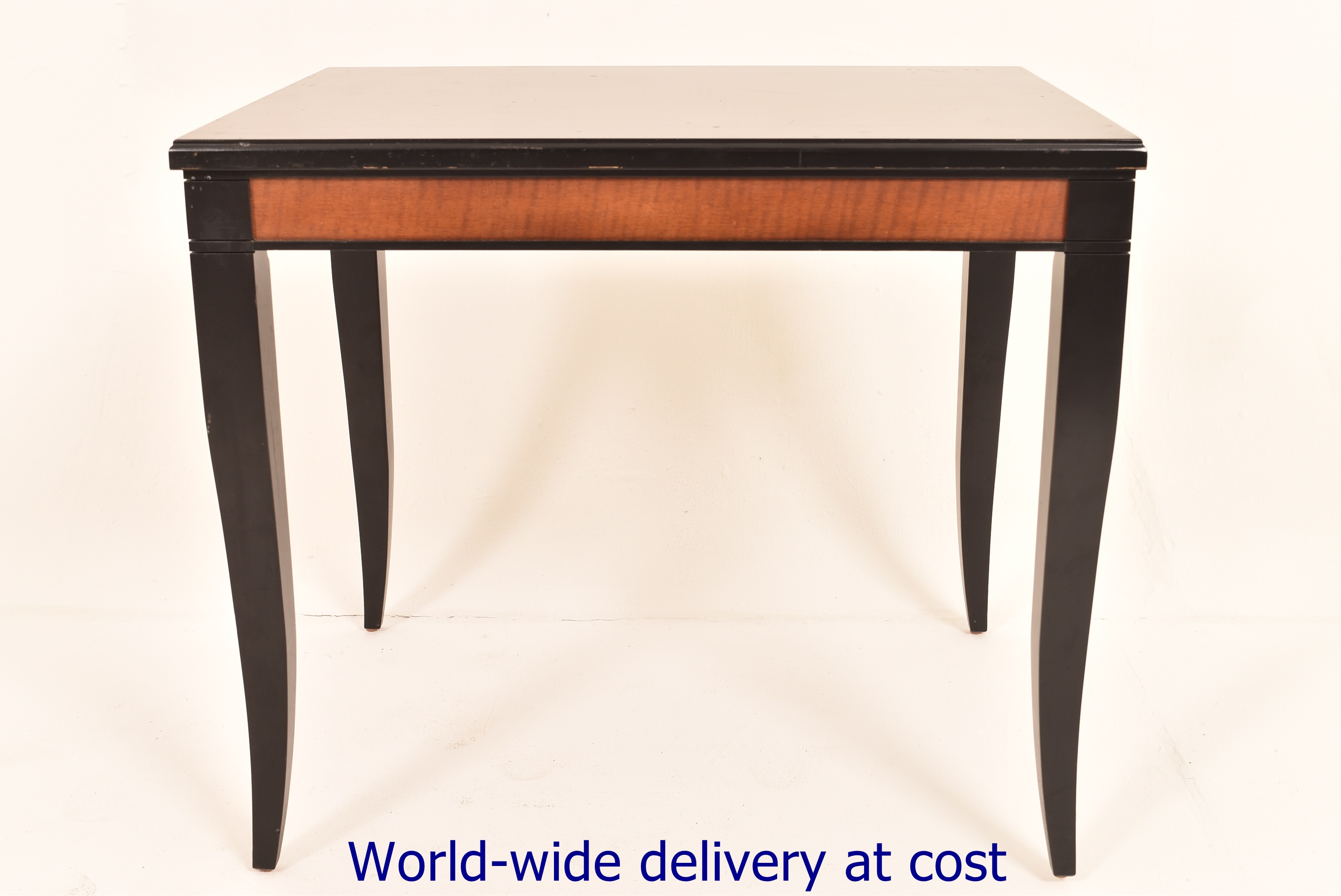 A contemporary ebonised side table, havi