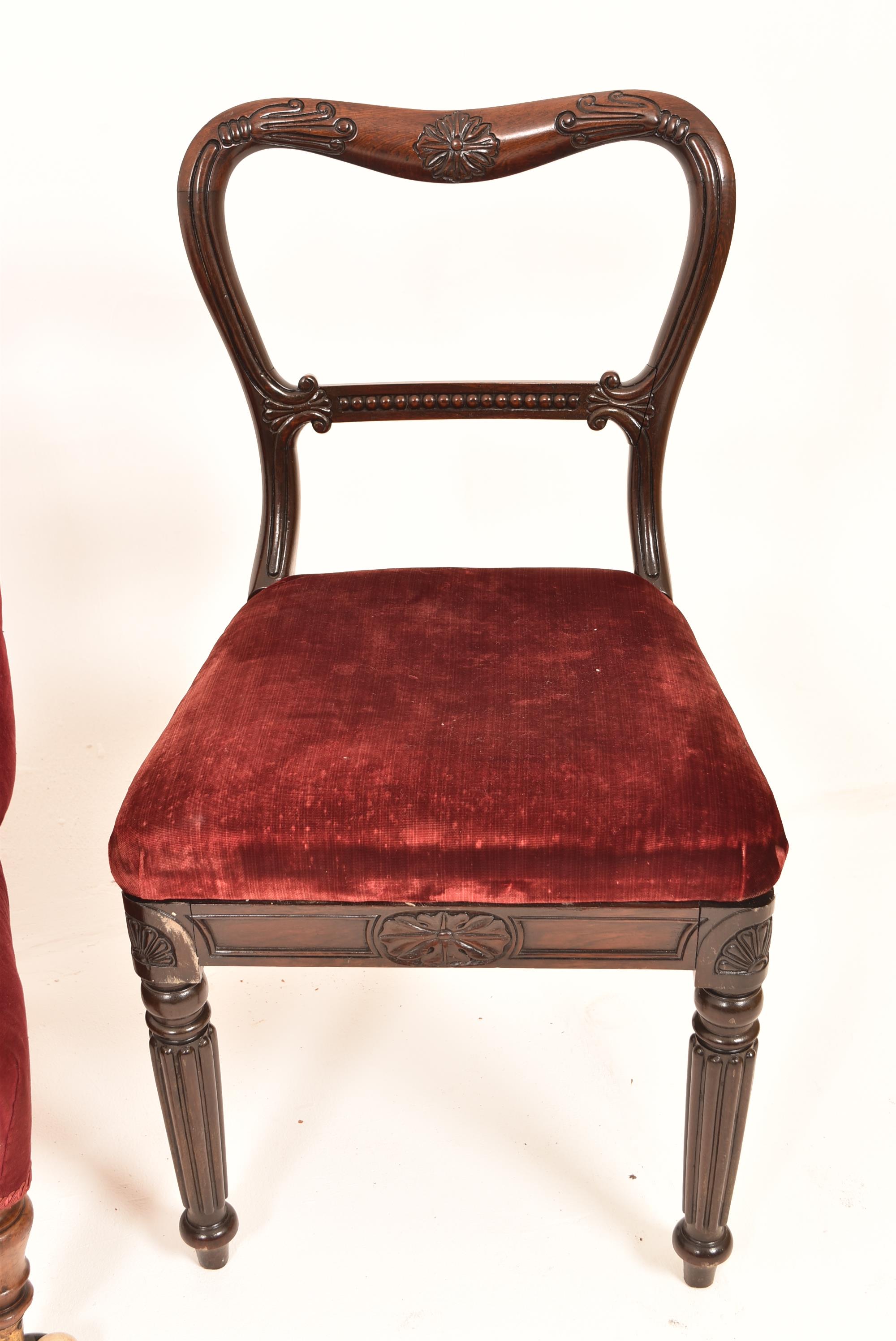 A Victorian carved rosewood side chair t - Bild 4 aus 4