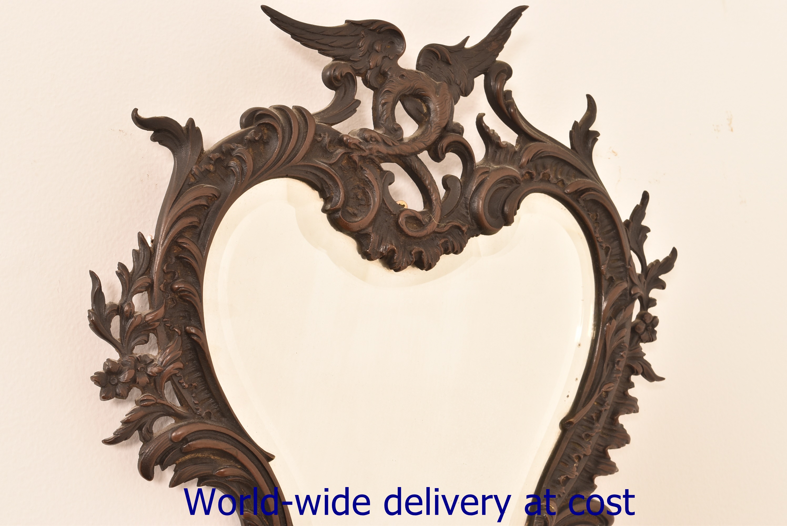 A Florentine style wall mirror with beve - Image 2 of 3