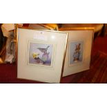 A set of eight prints of birds in gilt frames