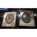 Two portrait miniatures, a boy,