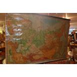 A vintage Russian Physical Map depicting