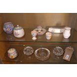 A collection of Poole pottery items toge