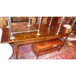 SOLD IN TIMED AUCTION A 19th century French farmhouse dining table the rectangular plan top above