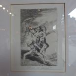 An original Goya etching from Los Capric