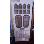 A white painted Victorian front door, fi