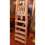 A vintage pine decorators stepladder