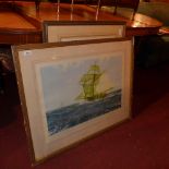 A signed Montague Dawson print of a clip