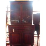 A Regency mahogany secretaire bookcase w