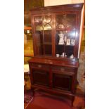 Bookcase-Edwardian mahogany 105cm wide