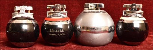 Four Ronson Spherical Lighters