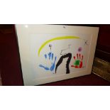 Joan Miro, a 1971 lithograph titled 'Two Hands of Miro',