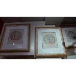 A set of classical prints framed and glazed 68 x 62cm