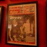 A framed art print of Melody Maker October 8th 1977 featuring The Stranglers